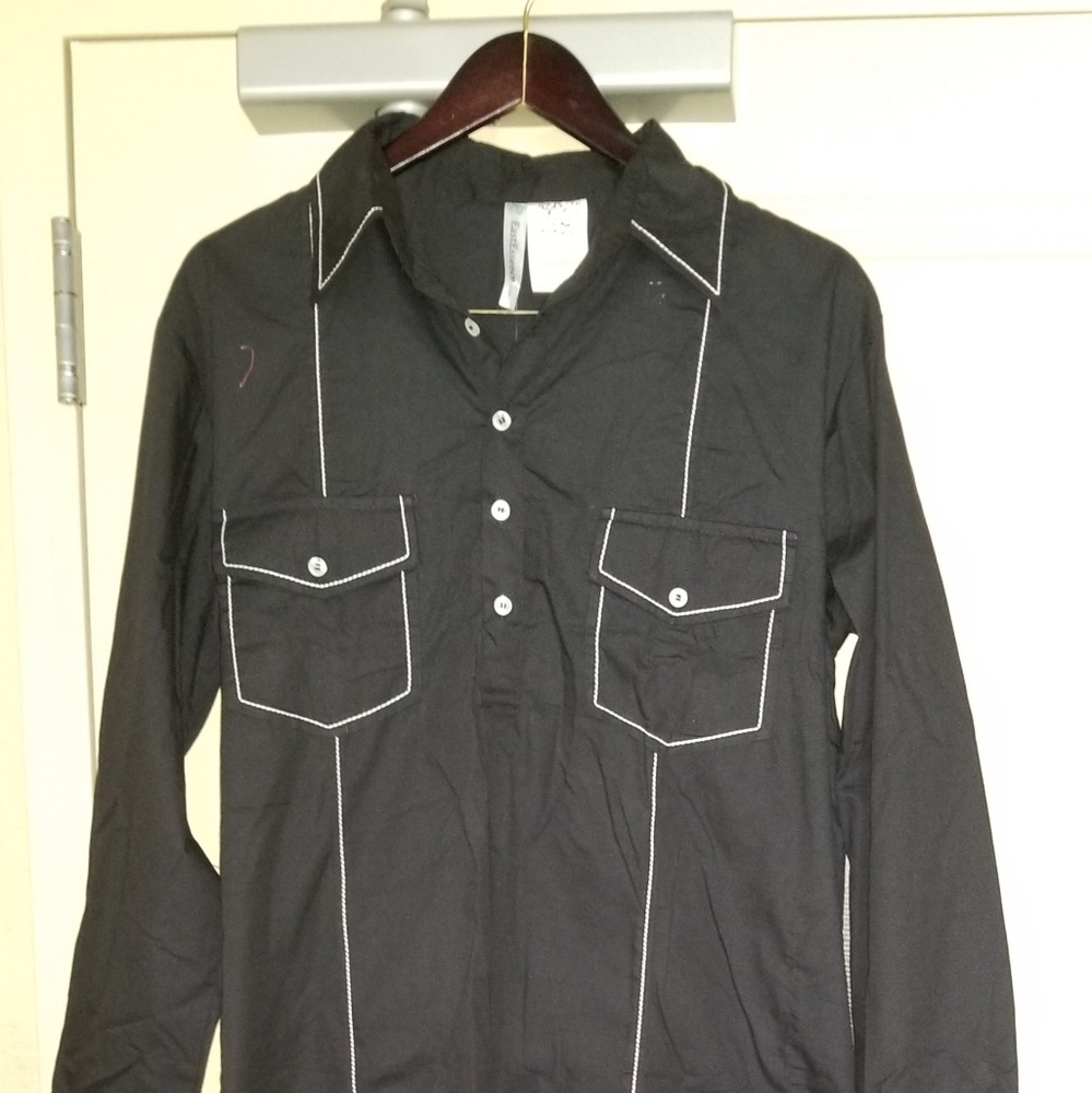 East Essence Fadi Mens Cotton Kurta Black Size L